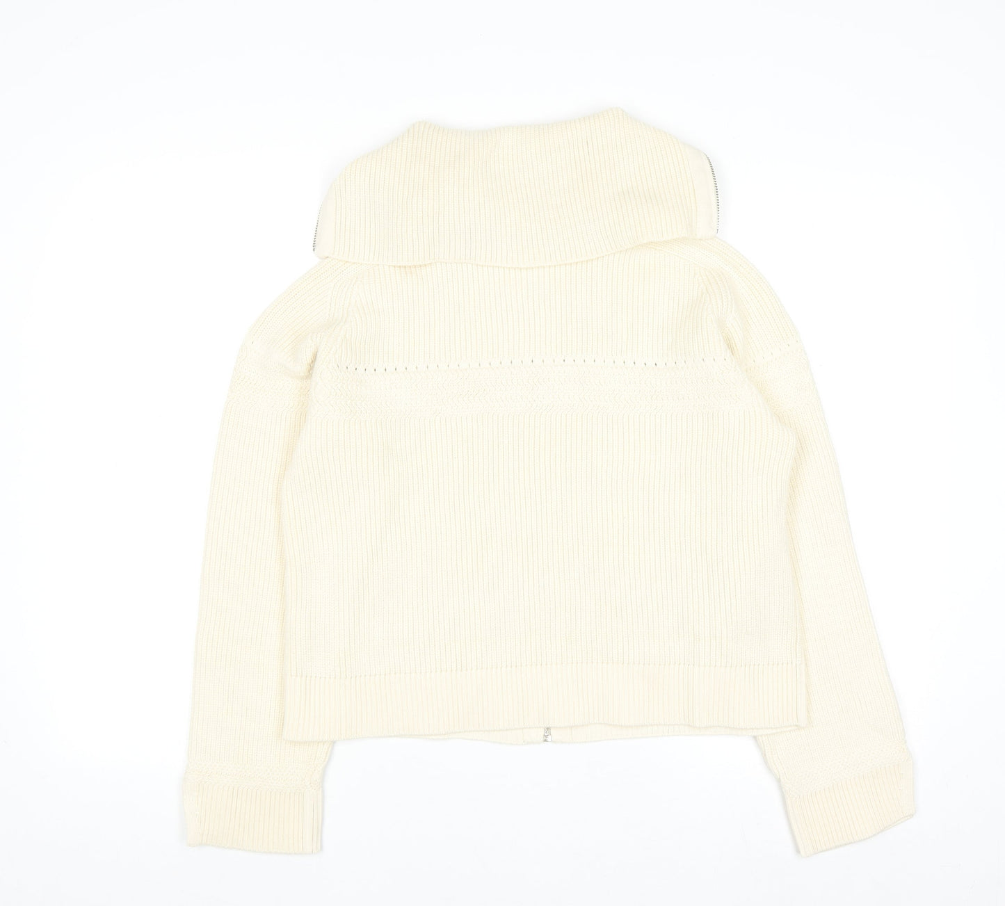Marks and Spencer Women’s Ivory Full Zip Knit Jumper M