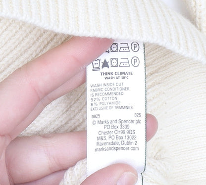Marks and Spencer Women’s Ivory Full Zip Knit Jumper M