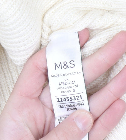 Marks and Spencer Women’s Ivory Full Zip Knit Jumper M