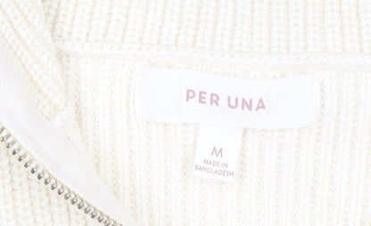 Marks and Spencer Women’s Ivory Full Zip Knit Jumper M