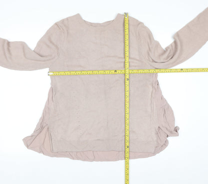 Marks and Spencer Per Una Women’s Beige Long Sleeve Pullover Jumper Size 16