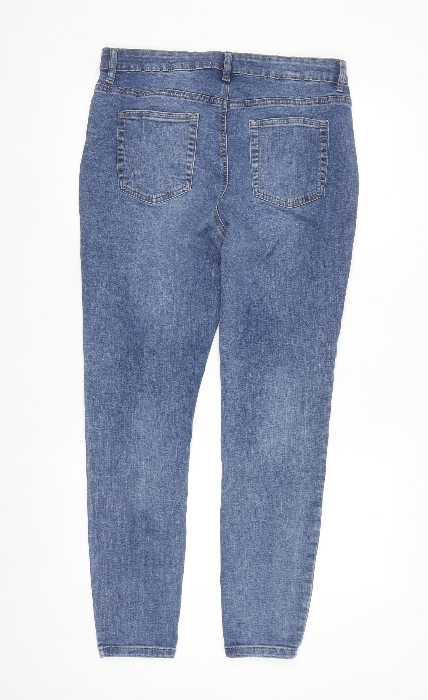 Primark Women Blue High Waist Skinny Jeans Size 16 Stretch Denim