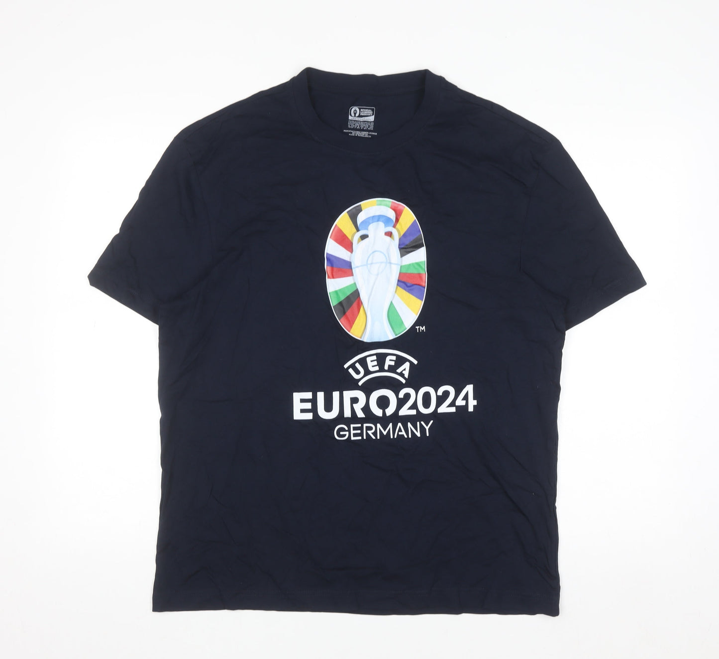 Marks and Spencer Men's Blue UEFA EURO 2024 Graphic T-Shirt M