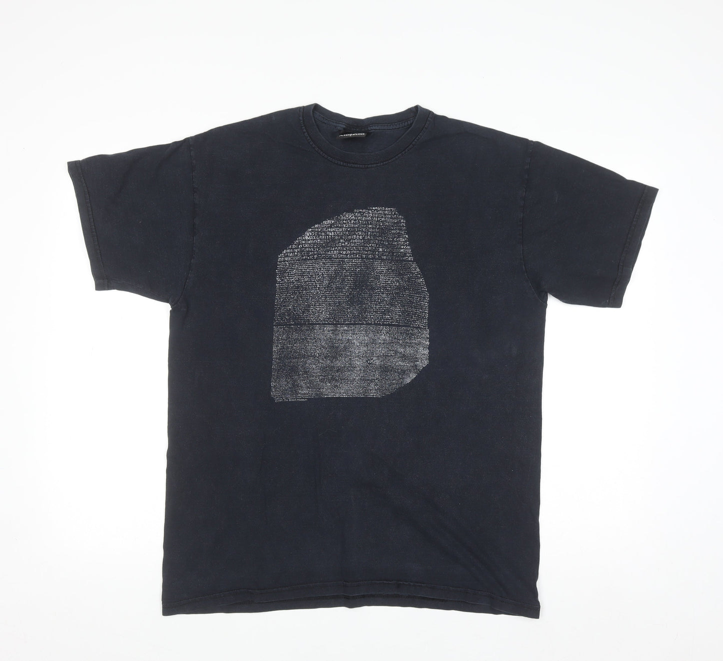 The British Museum Men's Black Cotton Graphic T-Shirt Size L