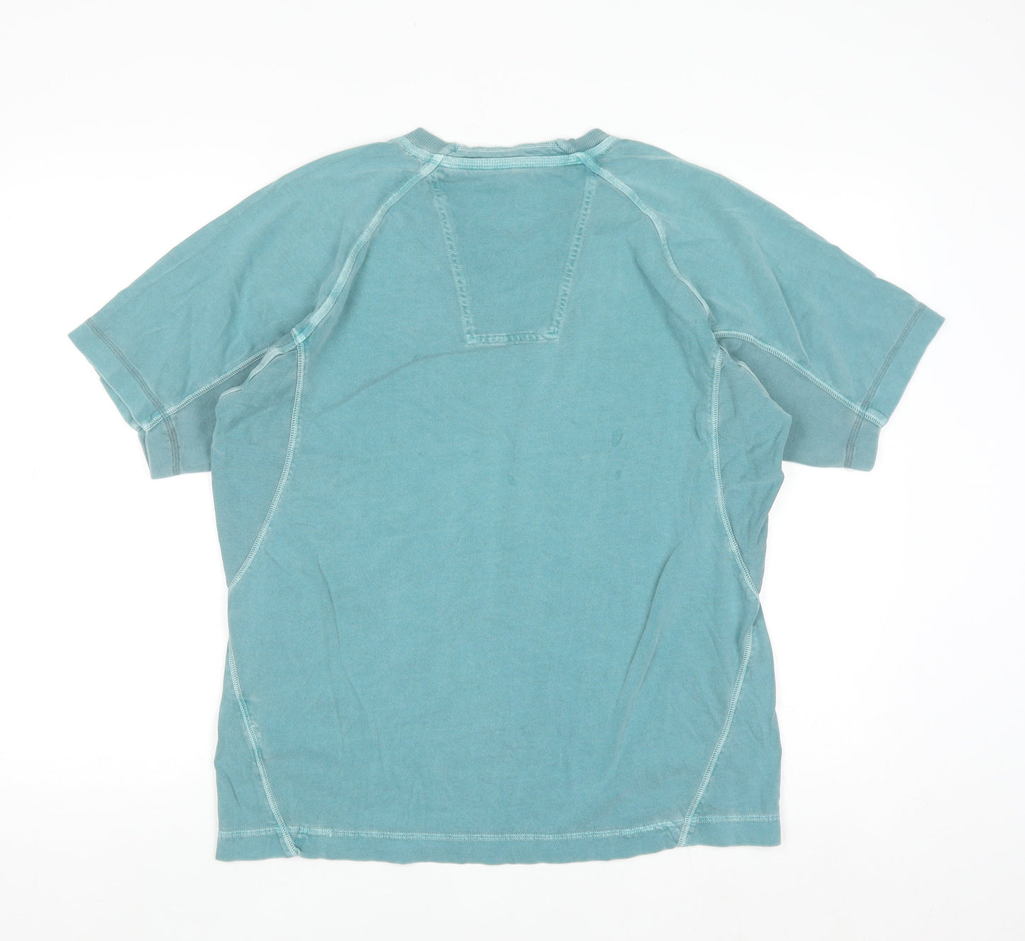 Fat Face Men’s Green V-Neck Cotton T-Shirt Size S Casual