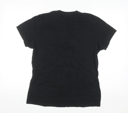 True Religion Women's Black XL Logo Cotton T-Shirt