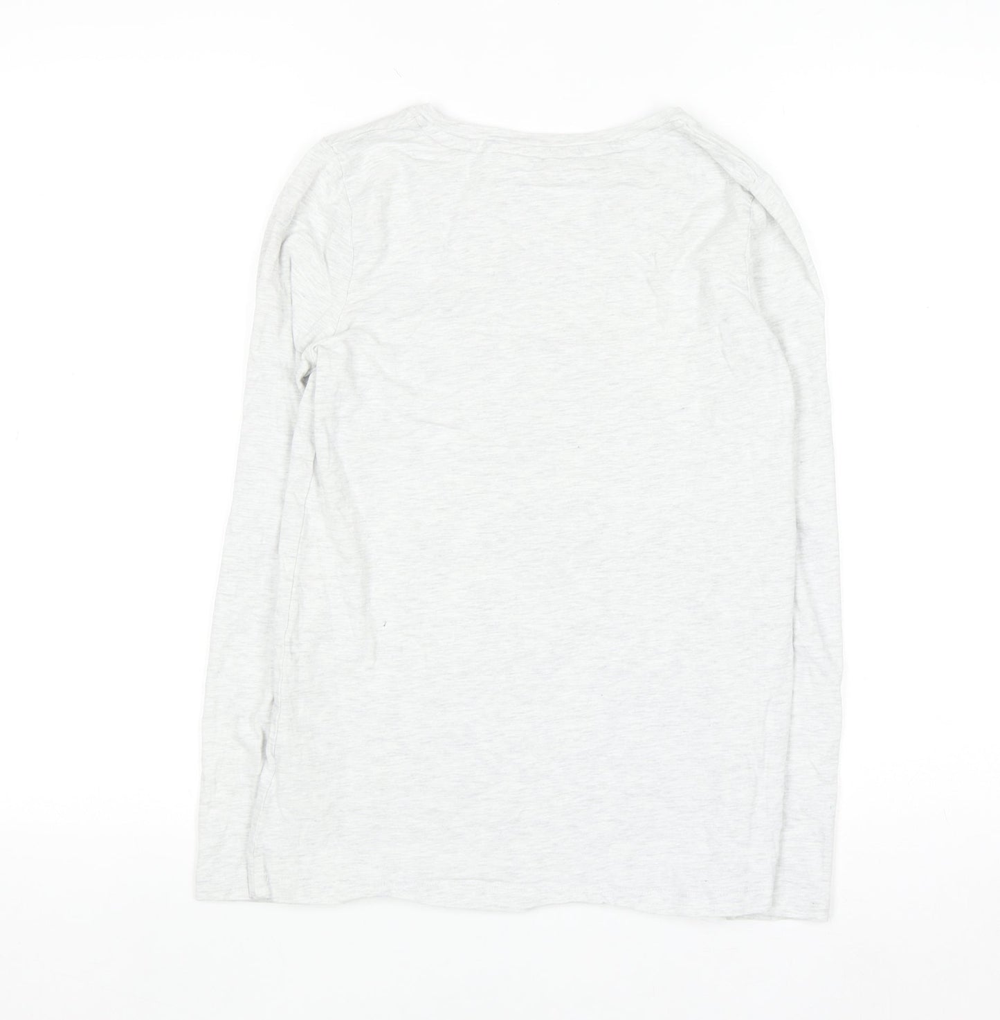 SoulCal & Co Women’s Grey Long Sleeve Varsity T-Shirt Size 8
