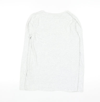 SoulCal & Co Women’s Grey Long Sleeve Varsity T-Shirt Size 8
