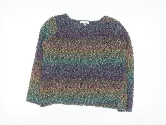 Red Herring Women’s Multicoloured Chunky Knit Wool Blend Pullover Jumper M