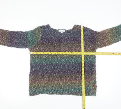 Red Herring Women’s Multicoloured Chunky Knit Wool Blend Pullover Jumper M