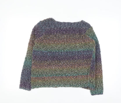 Red Herring Women’s Multicoloured Chunky Knit Wool Blend Pullover Jumper M