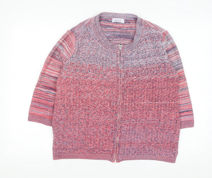 Marks and Spencer Per Una Women’s Multicoloured Full Zip Knit Cardigan Size 16