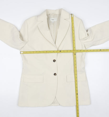 Marks and Spencer Women’s Ivory Size 12 Single-Breasted Blazer