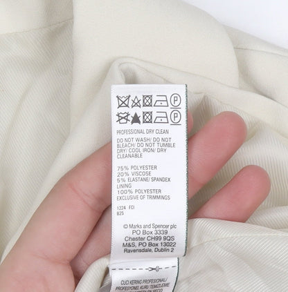 Marks and Spencer Women’s Ivory Size 12 Single-Breasted Blazer