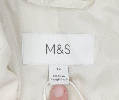 Marks and Spencer Women’s Ivory Size 12 Single-Breasted Blazer