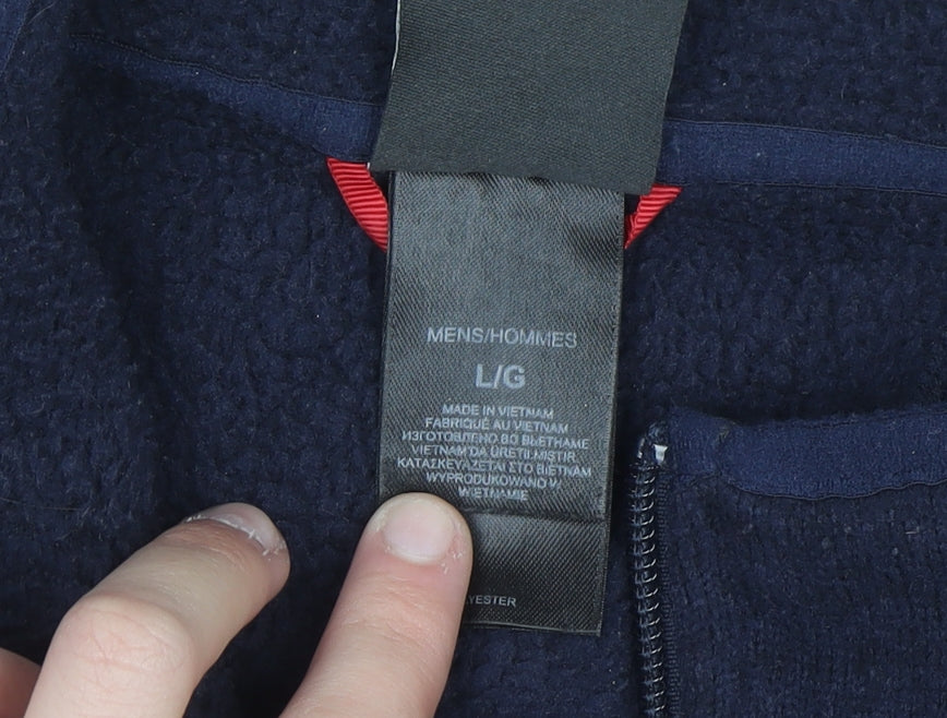 The North Face Men's Navy Fleece Full Zip Sweatshirt Size L