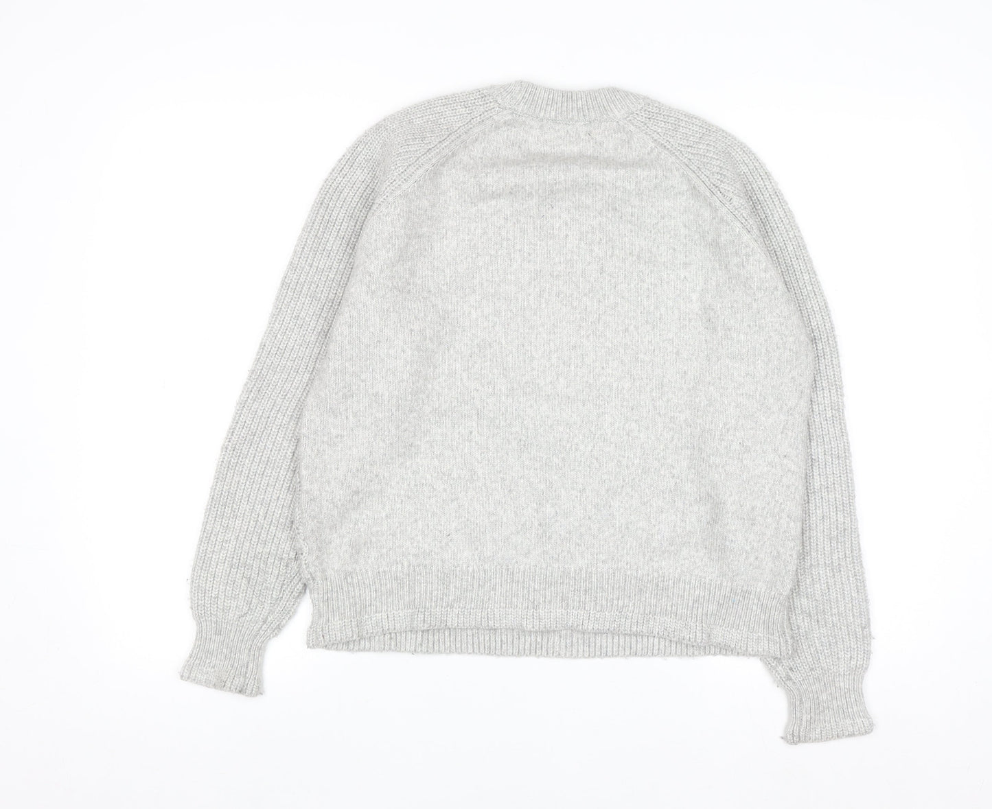 Marks and Spencer Women's Grey Cable-Knit Jumper Medium