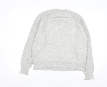 Marks and Spencer Women's Grey Cable-Knit Jumper Medium