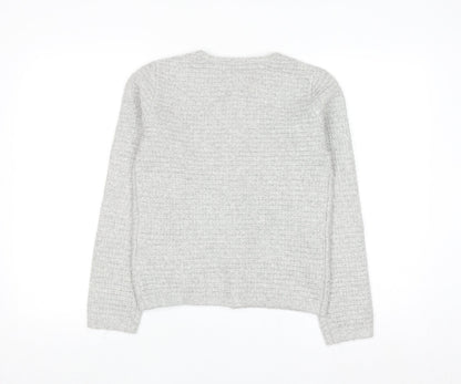 Marks and Spencer Women's Grey Knit Button Cardigan Small