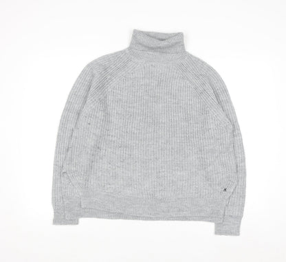 Replay Womens Grey Roll Neck Chunky Knit Jumper Size M