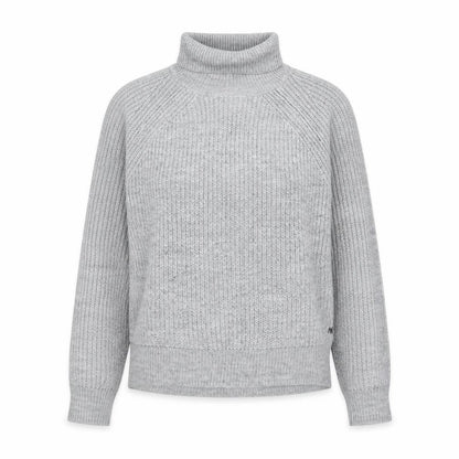 Replay Womens Grey Roll Neck Chunky Knit Jumper Size M