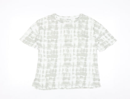 Anne Klein Women's Grey Tie Dye Rayon Short Sleeve T-Shirt Size S