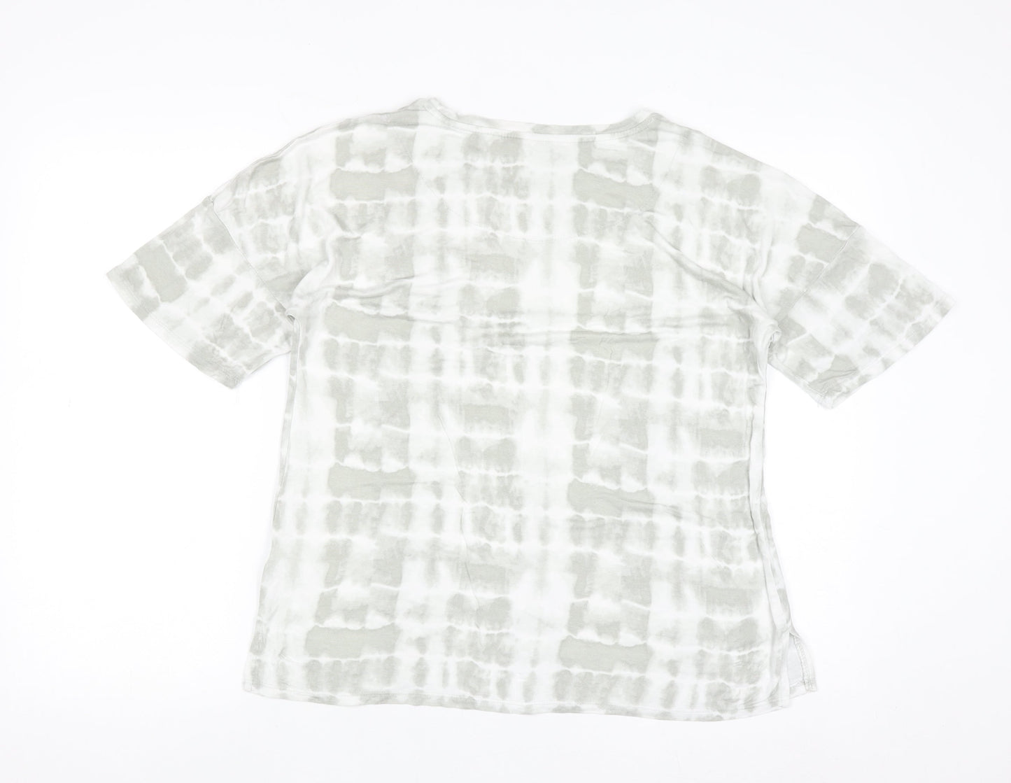 Anne Klein Women's Grey Tie Dye Rayon Short Sleeve T-Shirt Size S