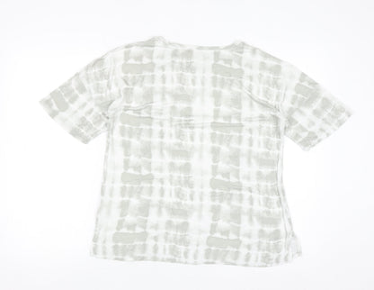 Anne Klein Women's Grey Tie Dye Rayon Short Sleeve T-Shirt Size S