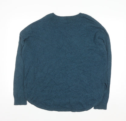 FatFace Women's Blue Cotton Knit Crew Neck Jumper Size 18