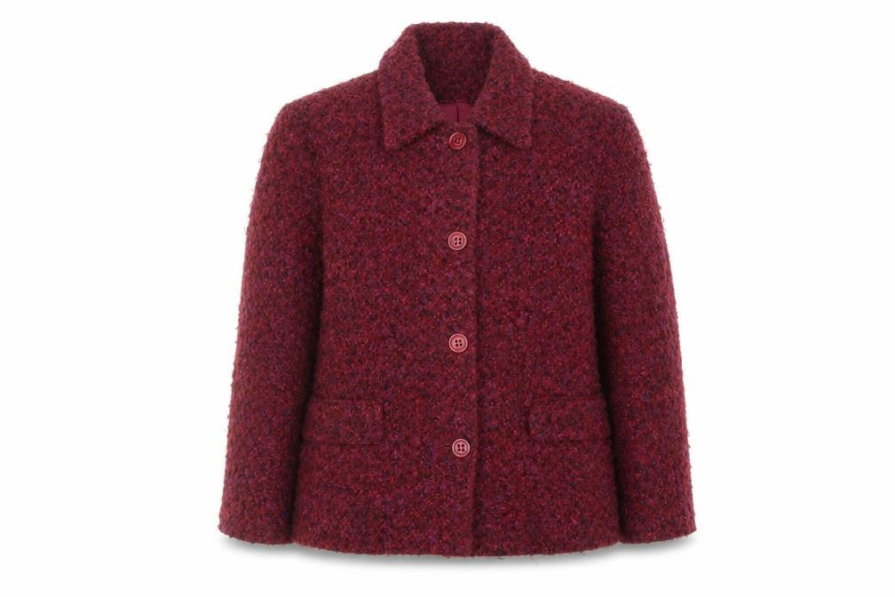 Charles Gray Women’s Red Wool Tweed Blazer Jacket Size 12
