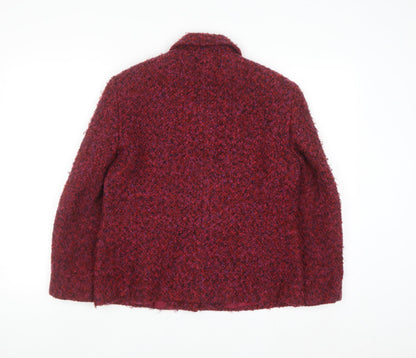 Charles Gray Women’s Red Wool Tweed Blazer Jacket Size 12
