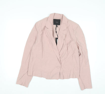 Y.A.S Womens Pink Short Blazer Jacket Size S Viscose Blend