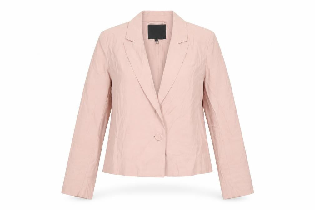 Y.A.S Womens Pink Short Blazer Jacket Size S Viscose Blend