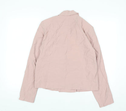 Y.A.S Womens Pink Short Blazer Jacket Size S Viscose Blend