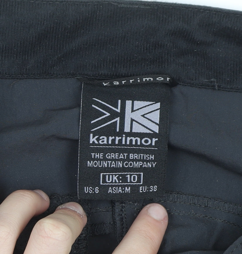 Karrimor Womens Black Nylon Stretch Outdoor Trousers UK 10