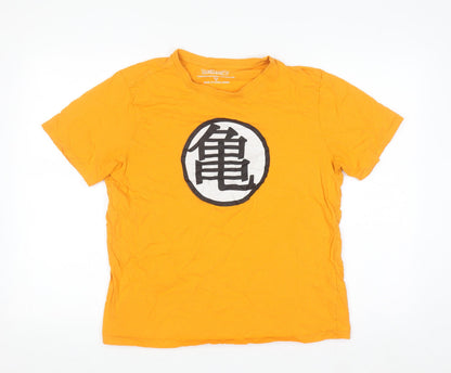 Dragon Ball Z Men's Orange Graphic Short Sleeve T-Shirt Size M