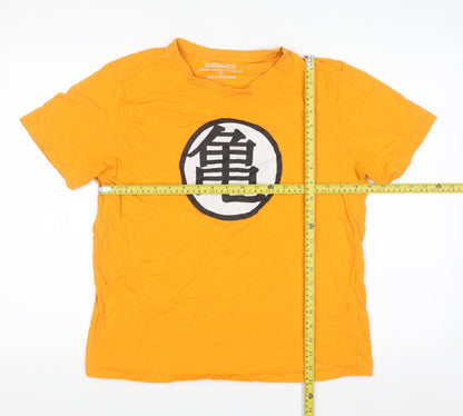 Dragon Ball Z Men's Orange Graphic Short Sleeve T-Shirt Size M