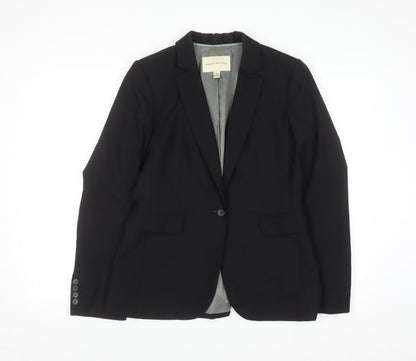 Banana Republic Women’s Black Wool Blazer Size 12 Slim Classic Fit