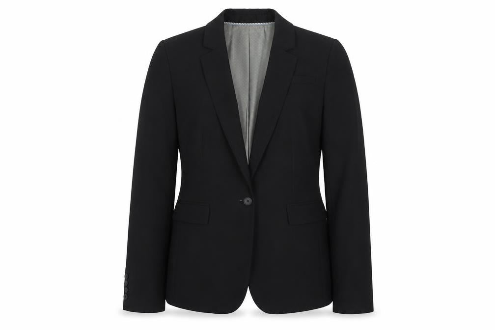 Banana Republic Women’s Black Wool Blazer Size 12 Slim Classic Fit