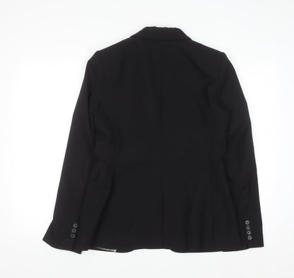 Banana Republic Women’s Black Wool Blazer Size 12 Slim Classic Fit