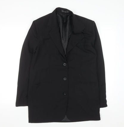 PrettyLittleThing Women's Black Slim Fit Blazer Jacket UK 4