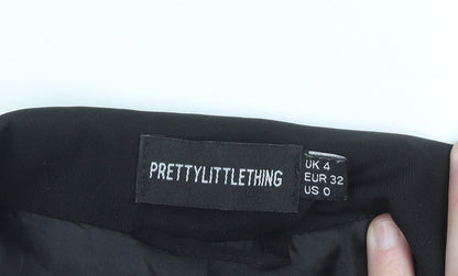 PrettyLittleThing Women's Black Slim Fit Blazer Jacket UK 4