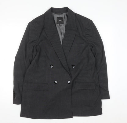 Next Women’s Grey Pinstripe Blazer Size 12 Classic Workwear