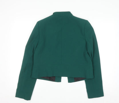 Debenhams Women's Green Size 12 Blazer Jacket with Zip Pockets