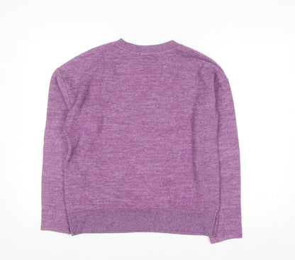 Stradivarius Women's Purple XS Knit Pullover Jumper