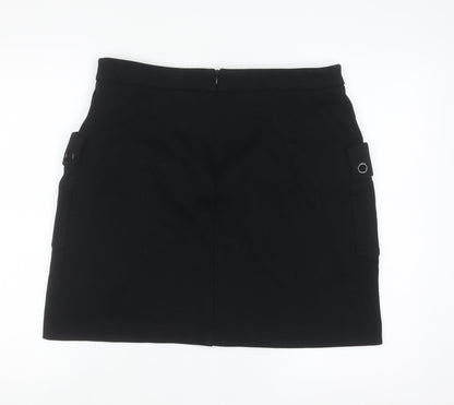 Next Women's Black Stretch Cargo Mini Skirt Size 16