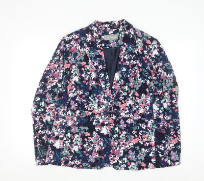 Marks and Spencer Women's Multicoloured Floral Blazer Size 16