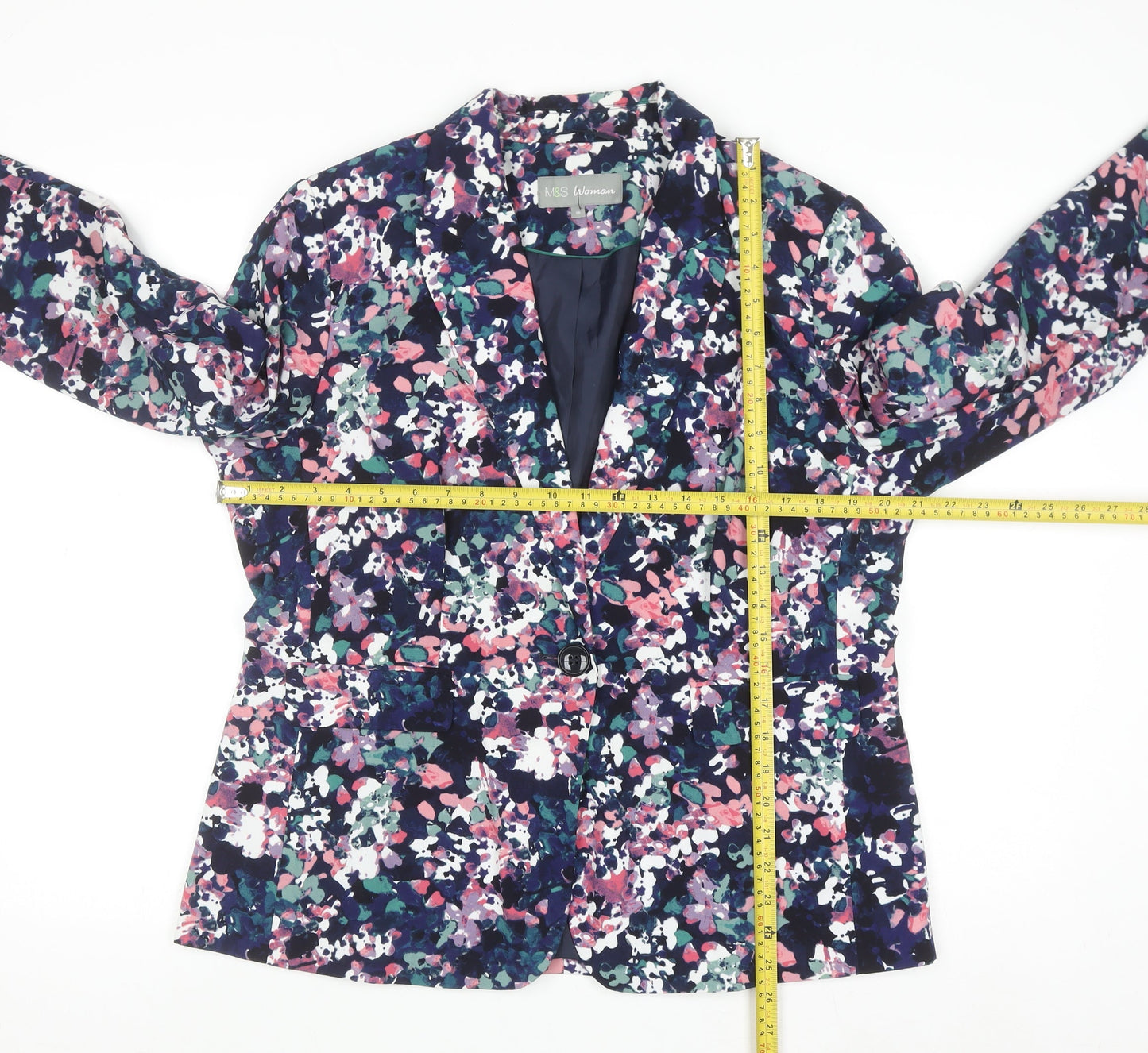 Marks and Spencer Women's Multicoloured Floral Blazer Size 16