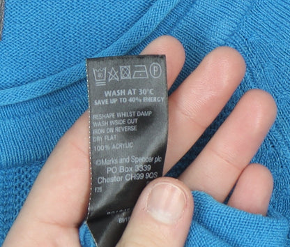 Marks and Spencer Per Una Women Blue Size 16 Crew Neck Jumper