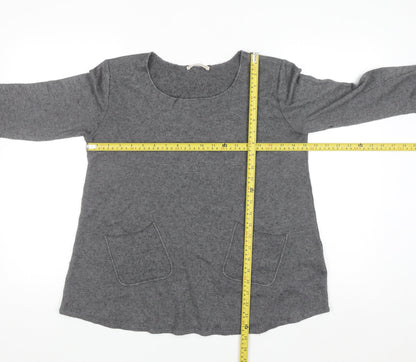 Maria Bellentani Women's Grey Wool Blend Tunic Jumper Size S